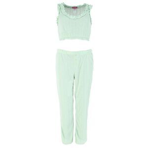 Love to Sleep Ladies Pointelle Crop Tank Pajama Set